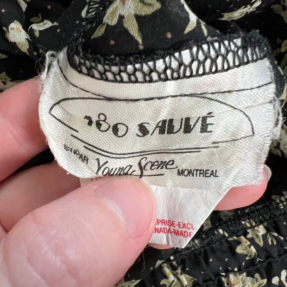 Vintage High Rise Wide Straight Loose Leg Trouser Pants Whimsigoth Floral Print - Picture 6 of 8